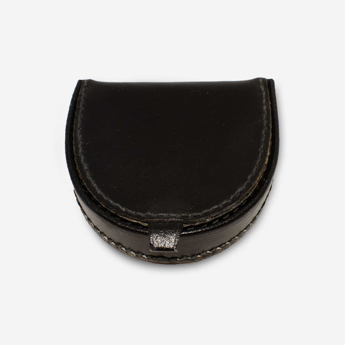 Men's Black Leather Coin Purse Tray