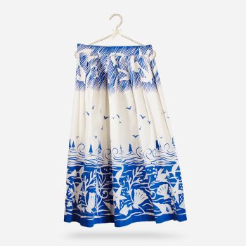 1950s French Riviera Full Skirt