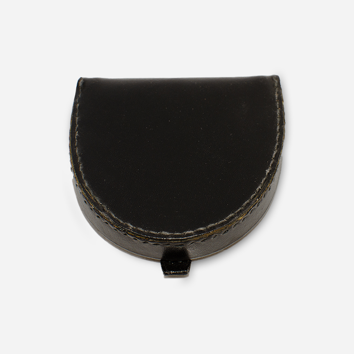 vintage change purse, black leather