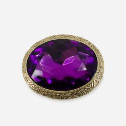 vintage faceted purple brooch