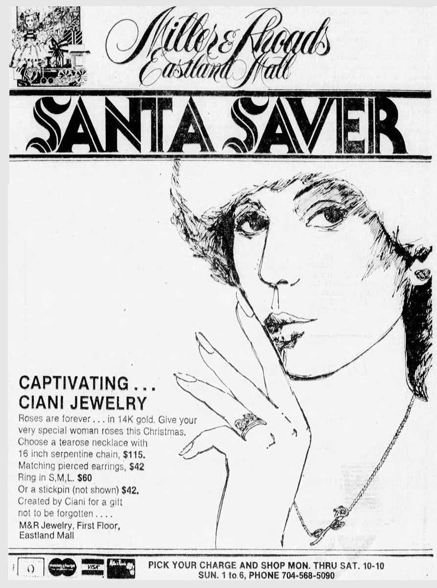 1970s Ciani jewelry ad, Monet jewelry