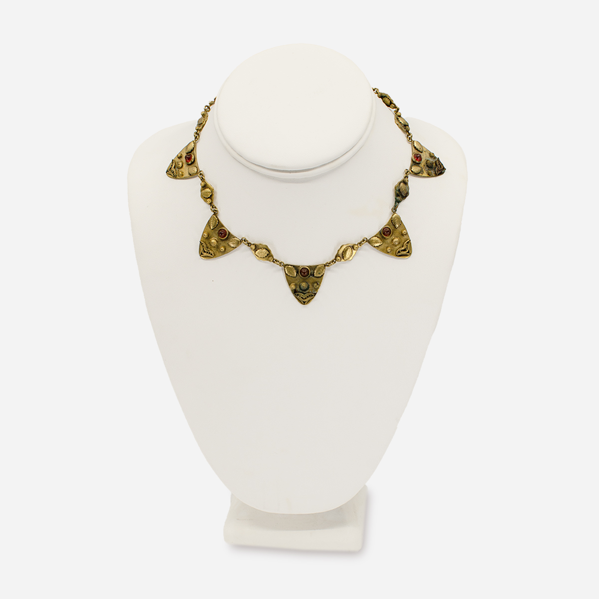 Gold art deco necklace