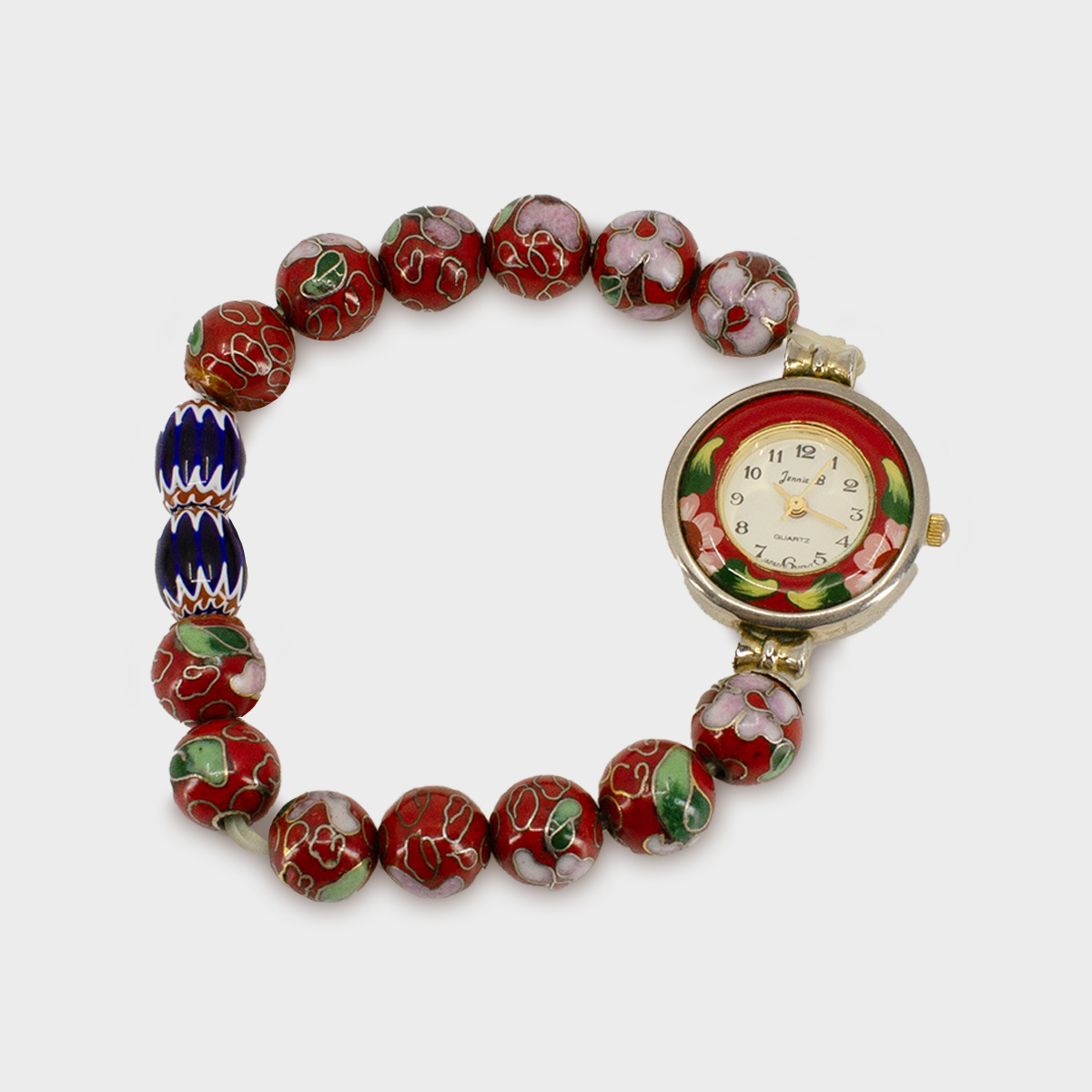 red beaded Jenny B Cloisonne watch