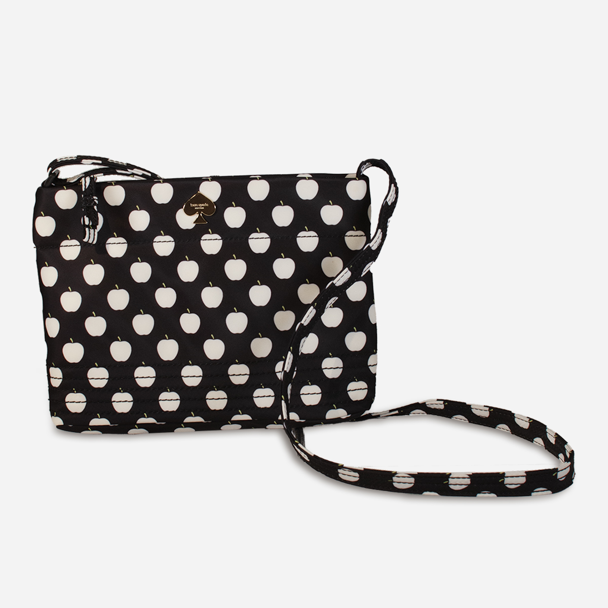 Kate spade black and white striped crossbody online