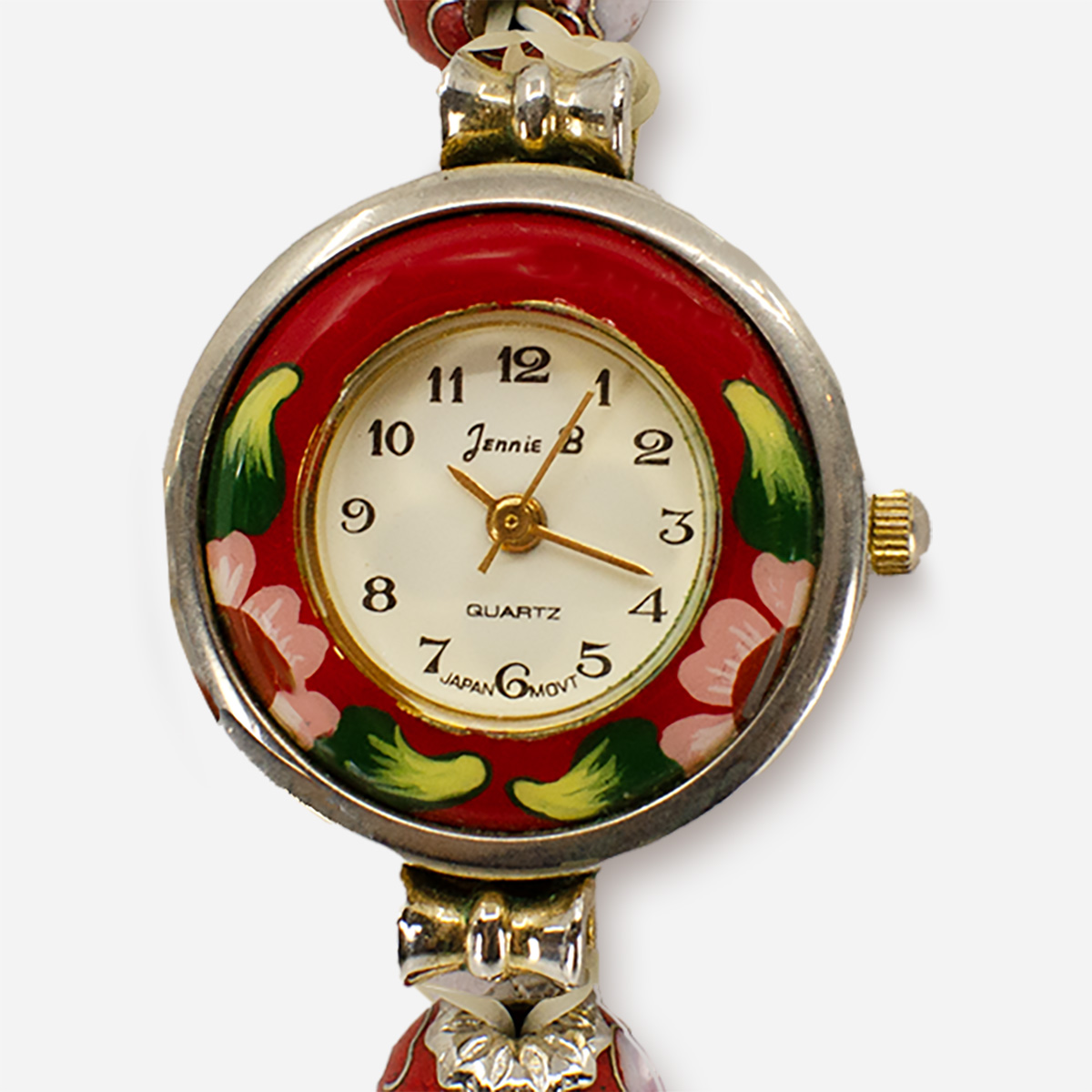 vintage red womens quartz watch