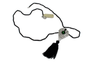 Art Deco vintage jewelry, KJL tassel necklace