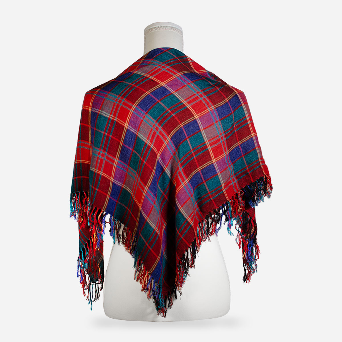 vintage plaid shawl