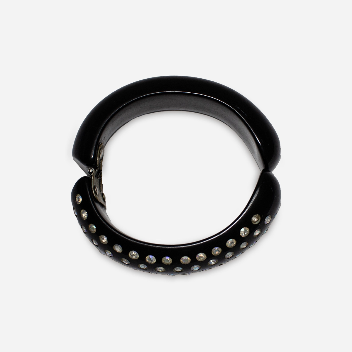 1950s black lucite bangle