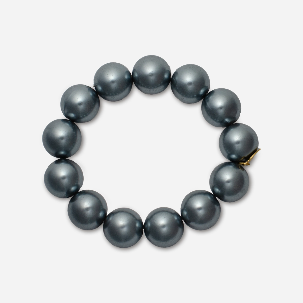 Gray beaded expandable bracelet