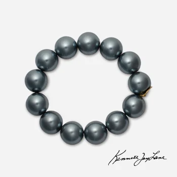 KJL Gray beaded expandable bracelet