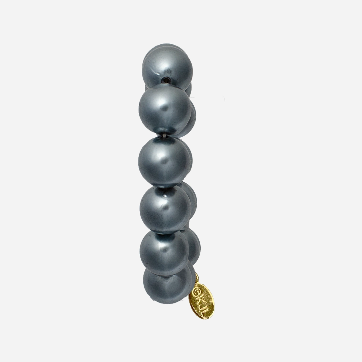 Kenneth Jay Lane Gray bead stretch bracelet