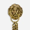 matte gold Lion Door knocker brooch matte gold Lion Door knocker brooch