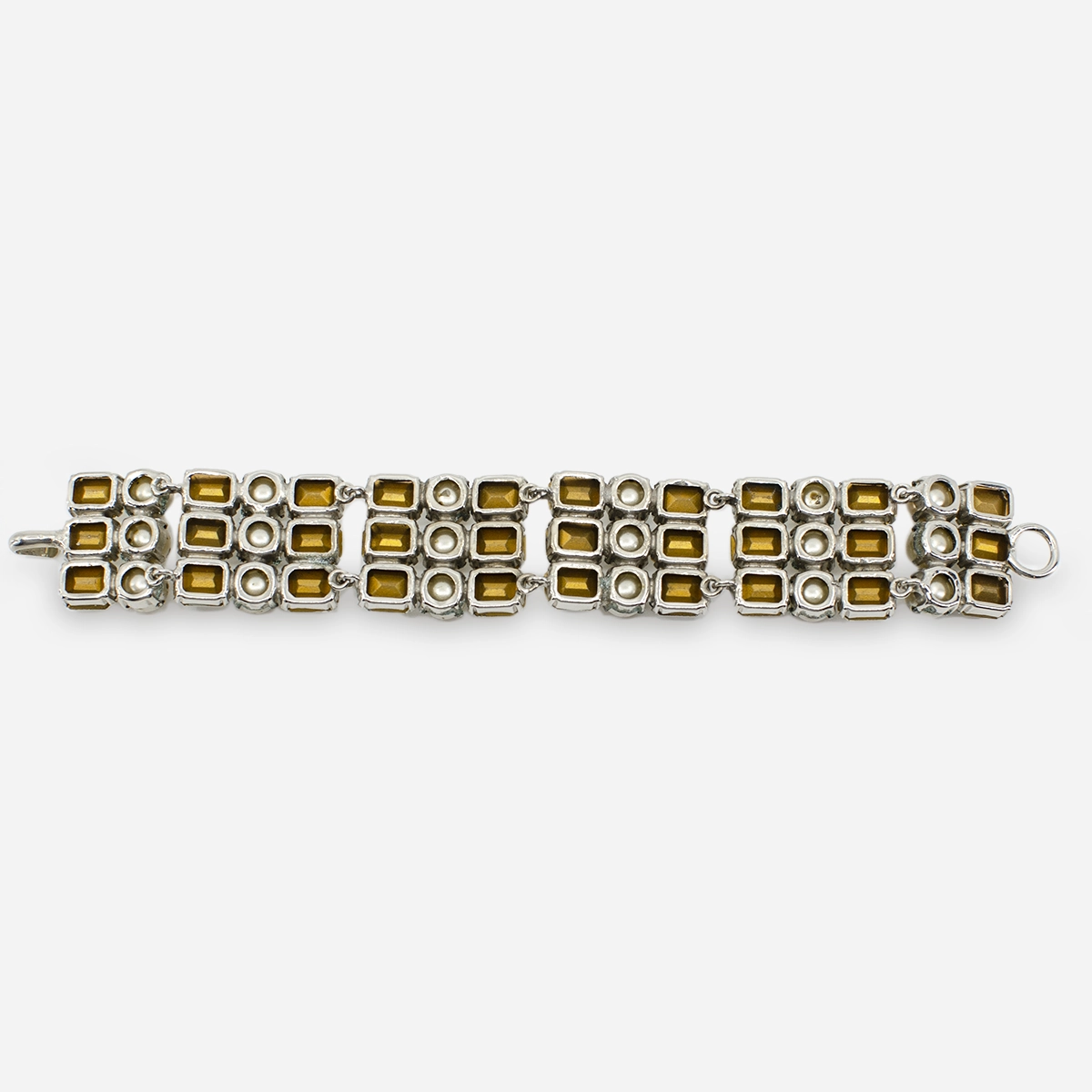 vintage Open back rhinestone bracelet