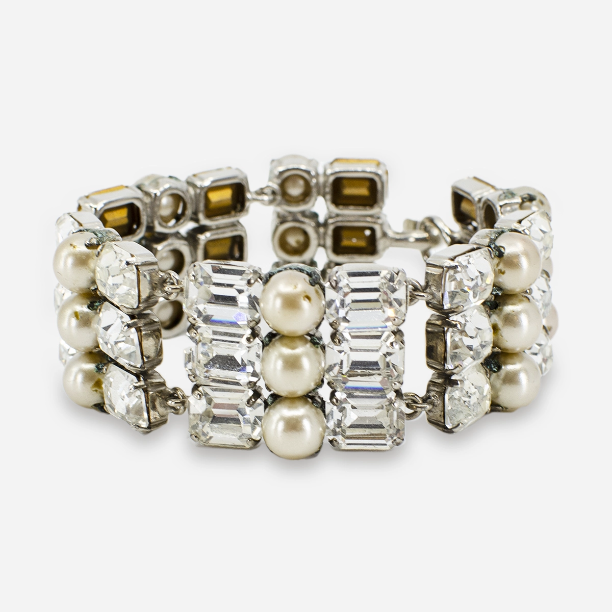 1980s Pearl & Crystal bracelet