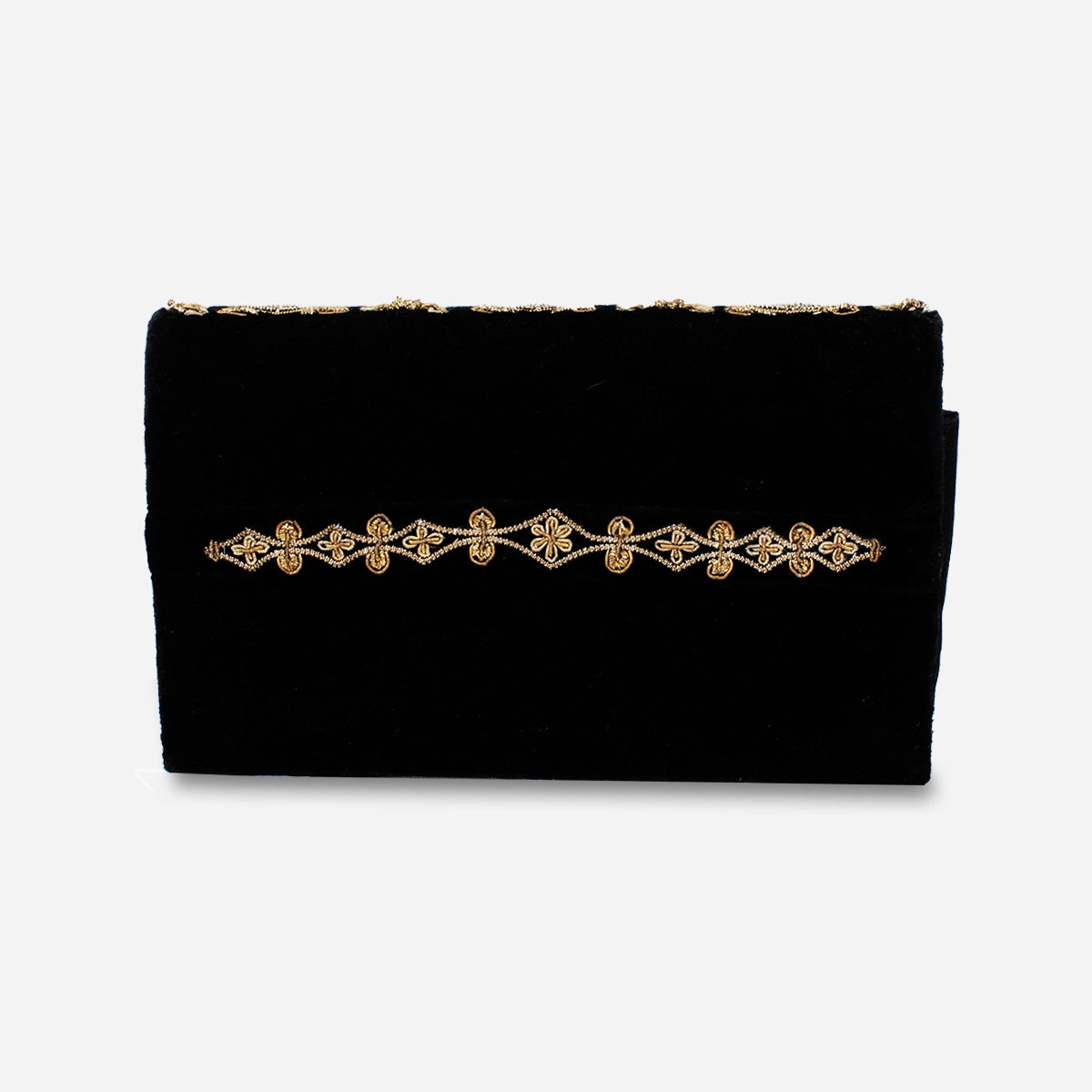 VIntage black clutch made in India