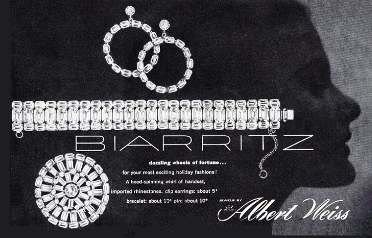 Weiss 1953 Biarritz Rhinestone Set advertisement