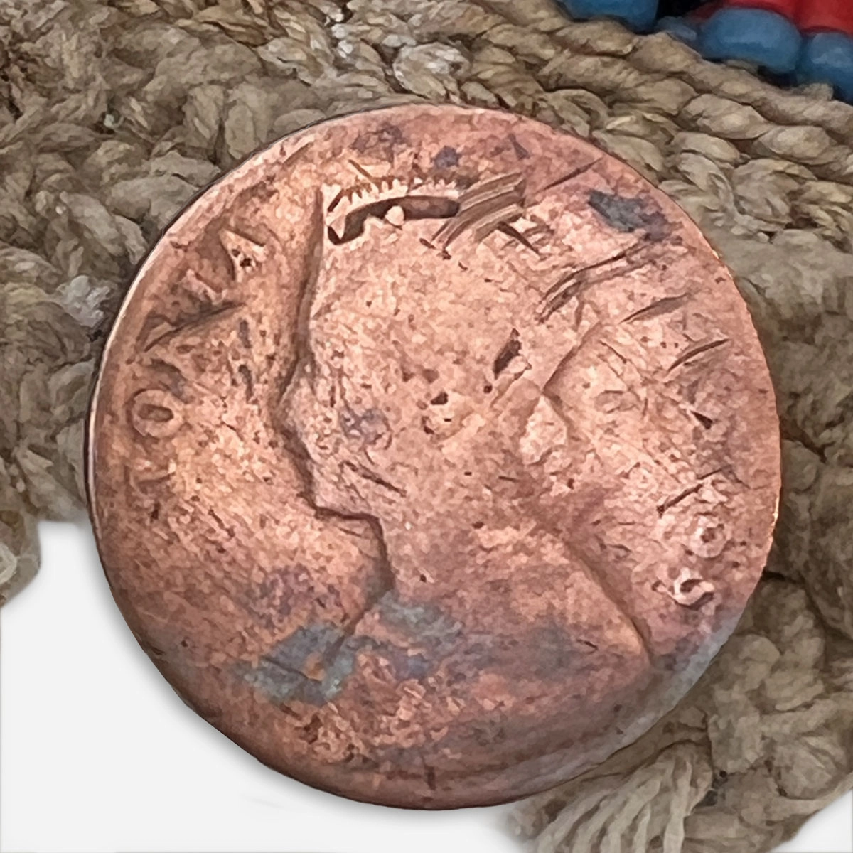 antique victoria penny from India