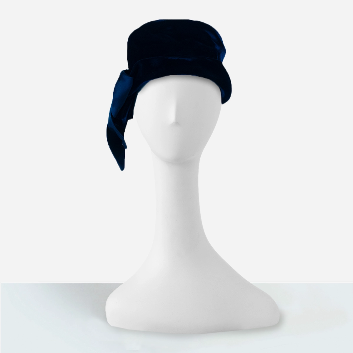 Dark Blue Velvet Turban