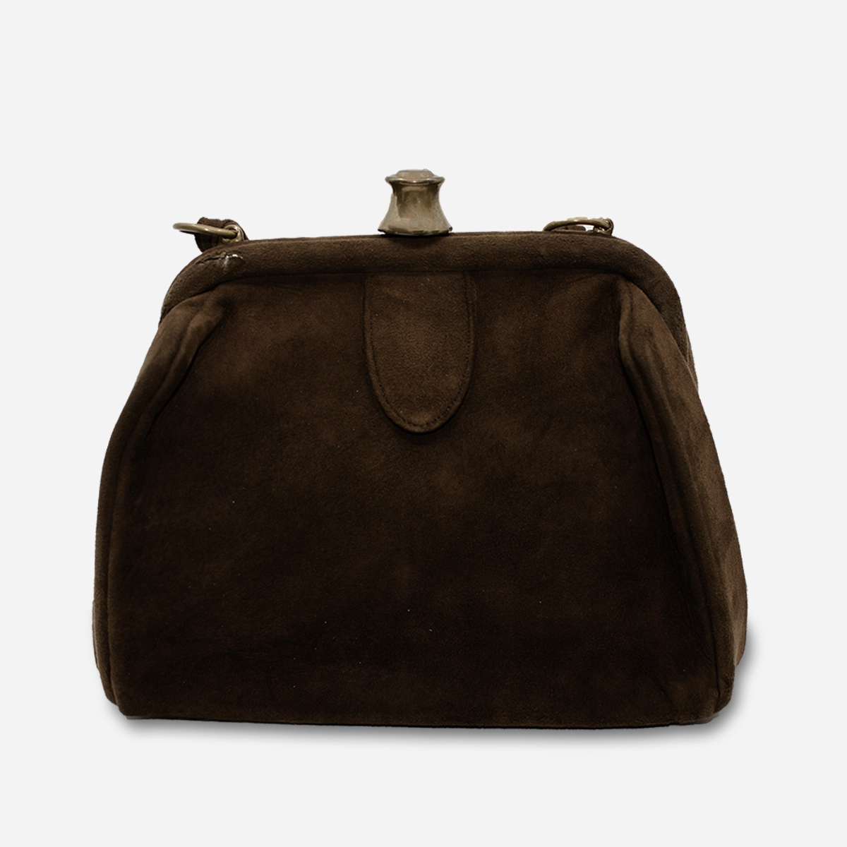 vintage brown suede bag