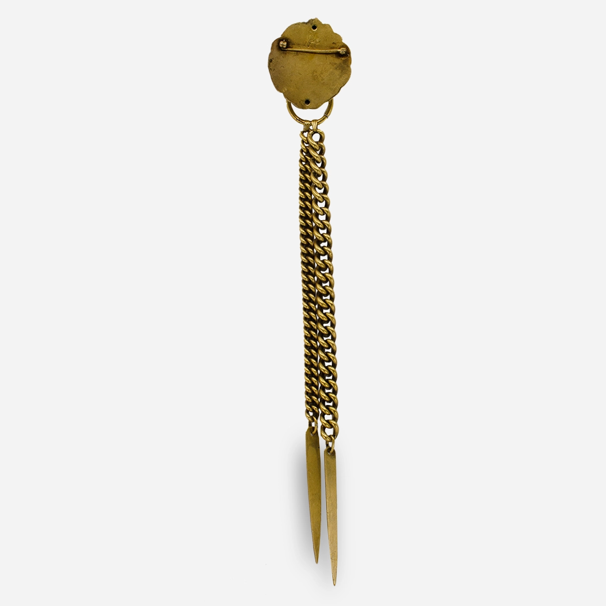 vintage joseff gold chain dagger brooch