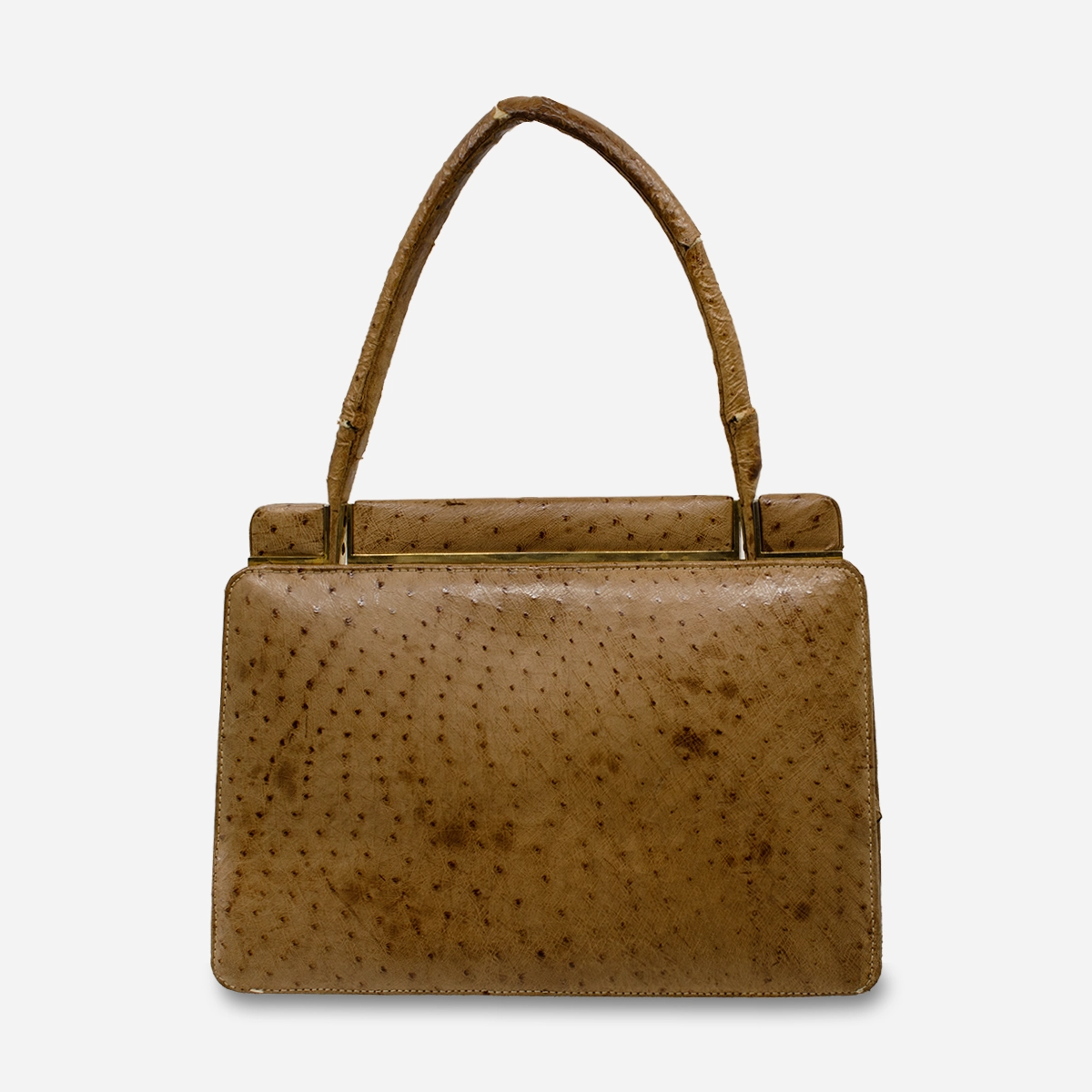 Vintage ostrich skin handbag