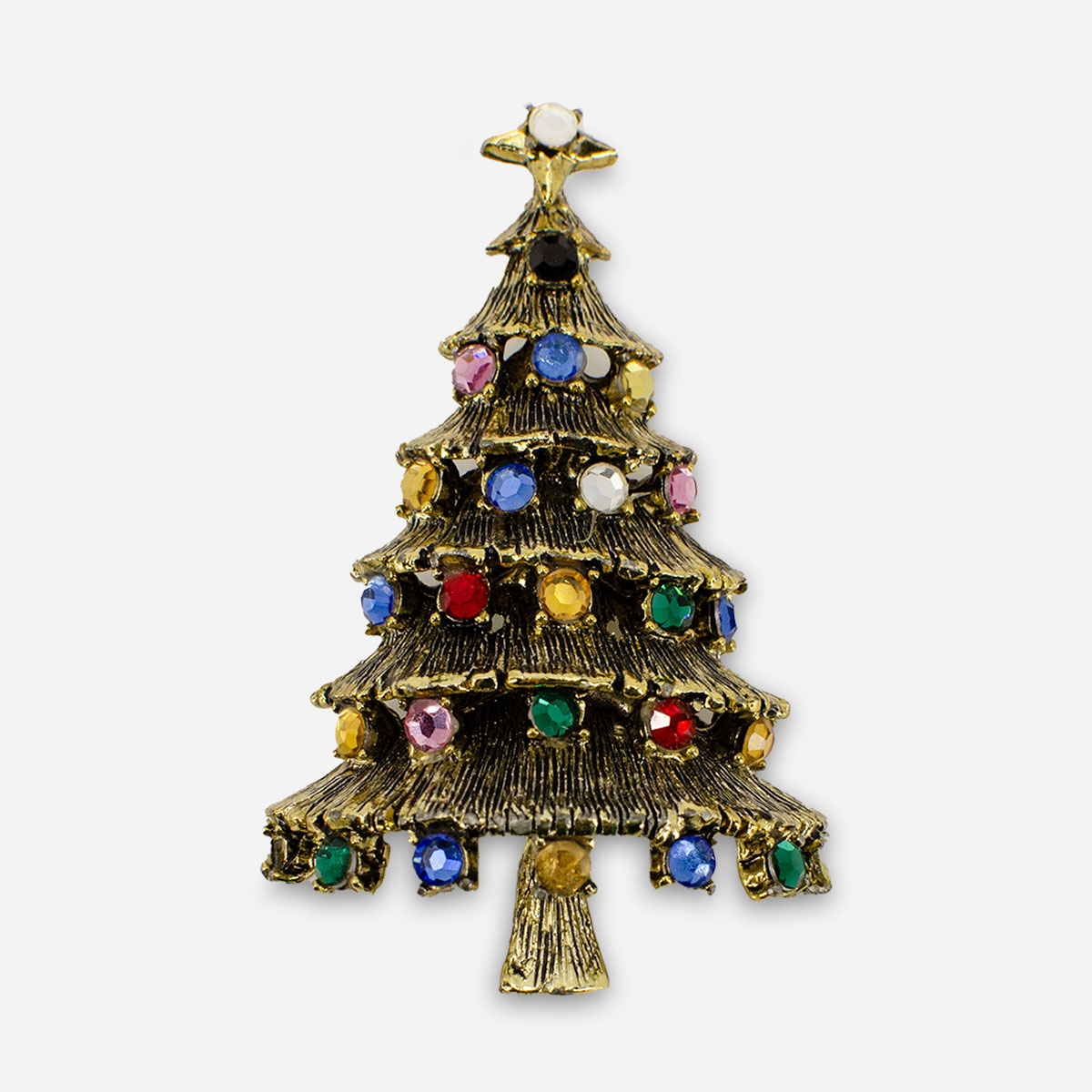 Hollycraft christmas tree pin