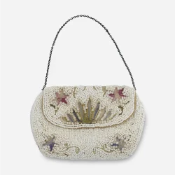 French point de beauvais embroidery purse