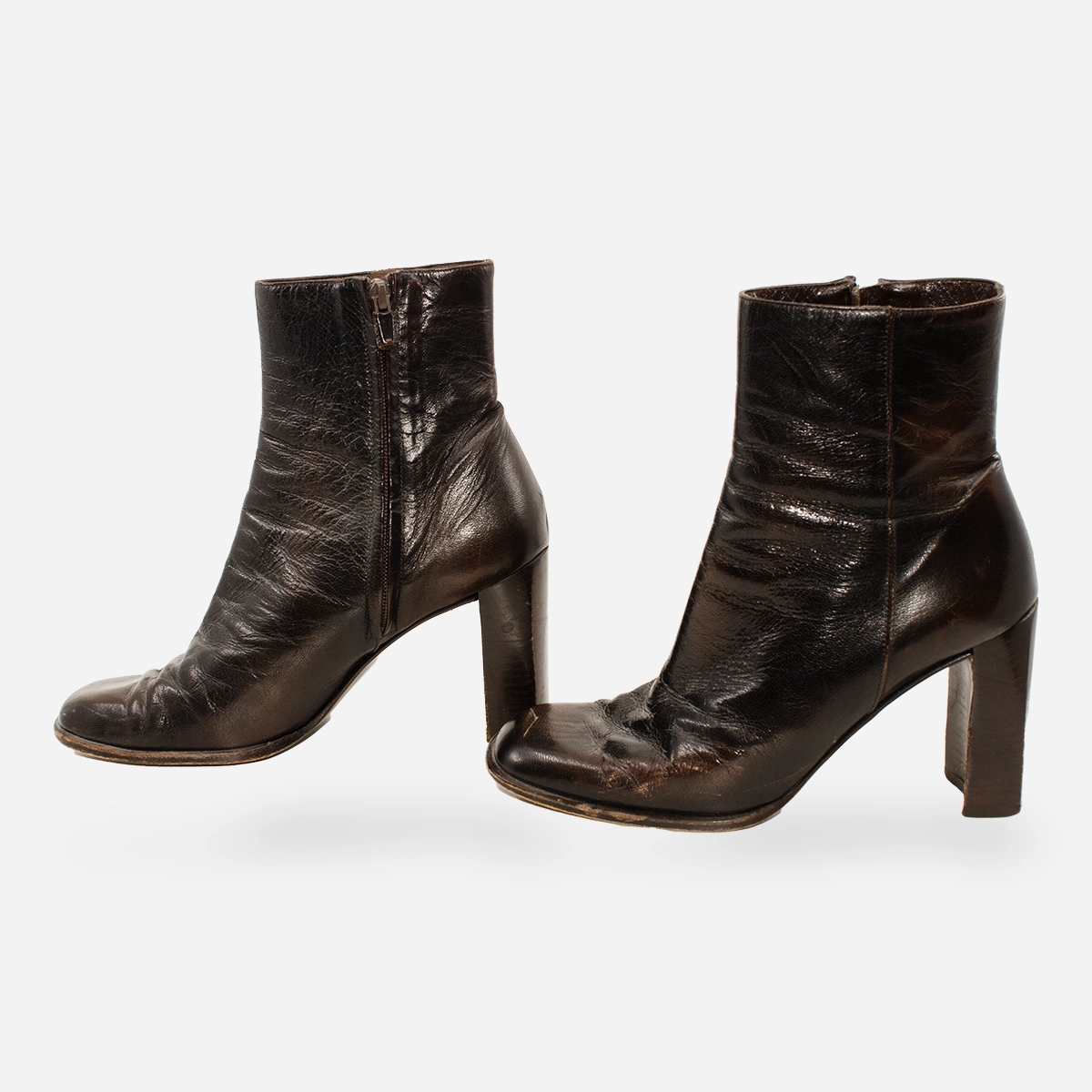 Brown leather Calvin Klein Ankle Boots