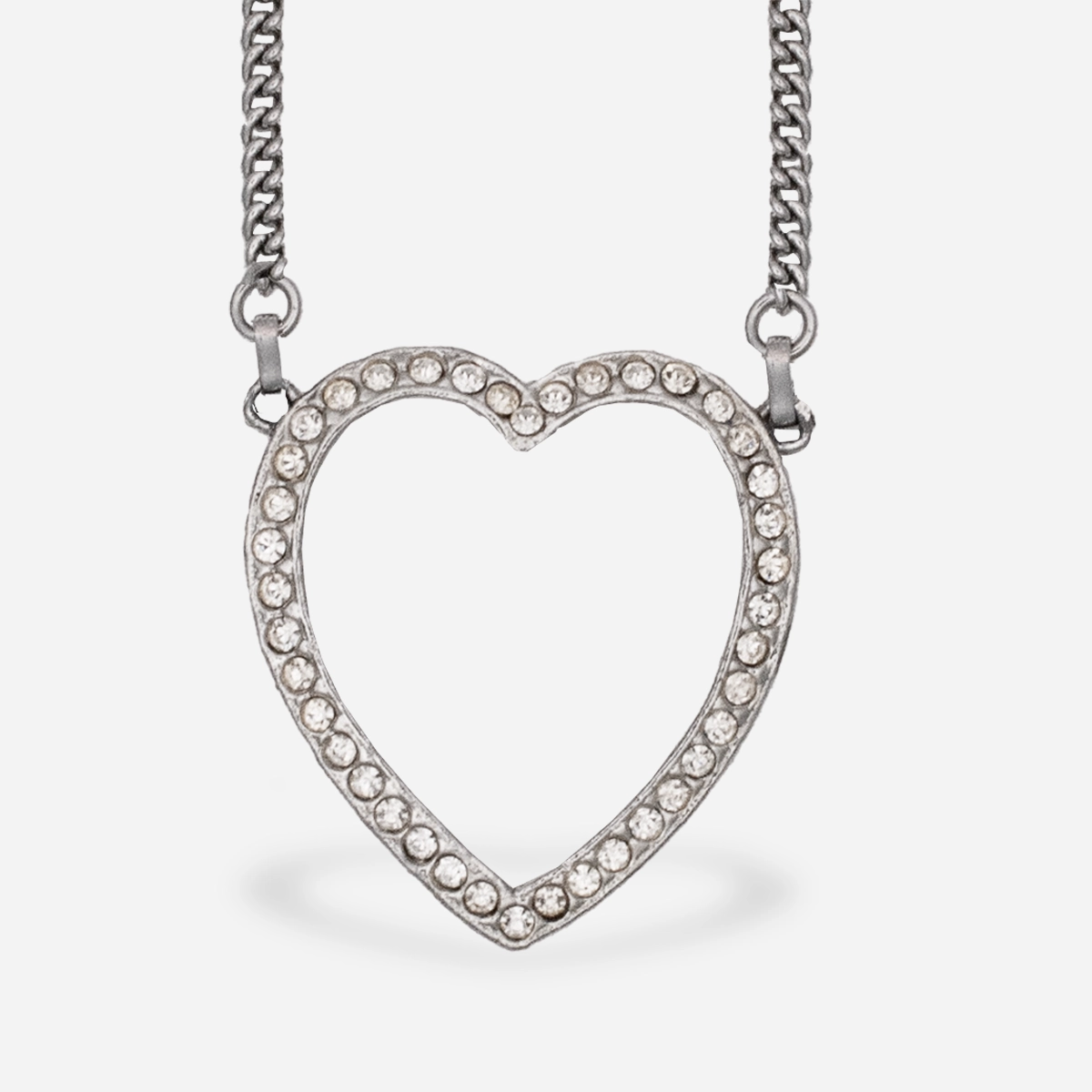 Crystal heart pendant necklace