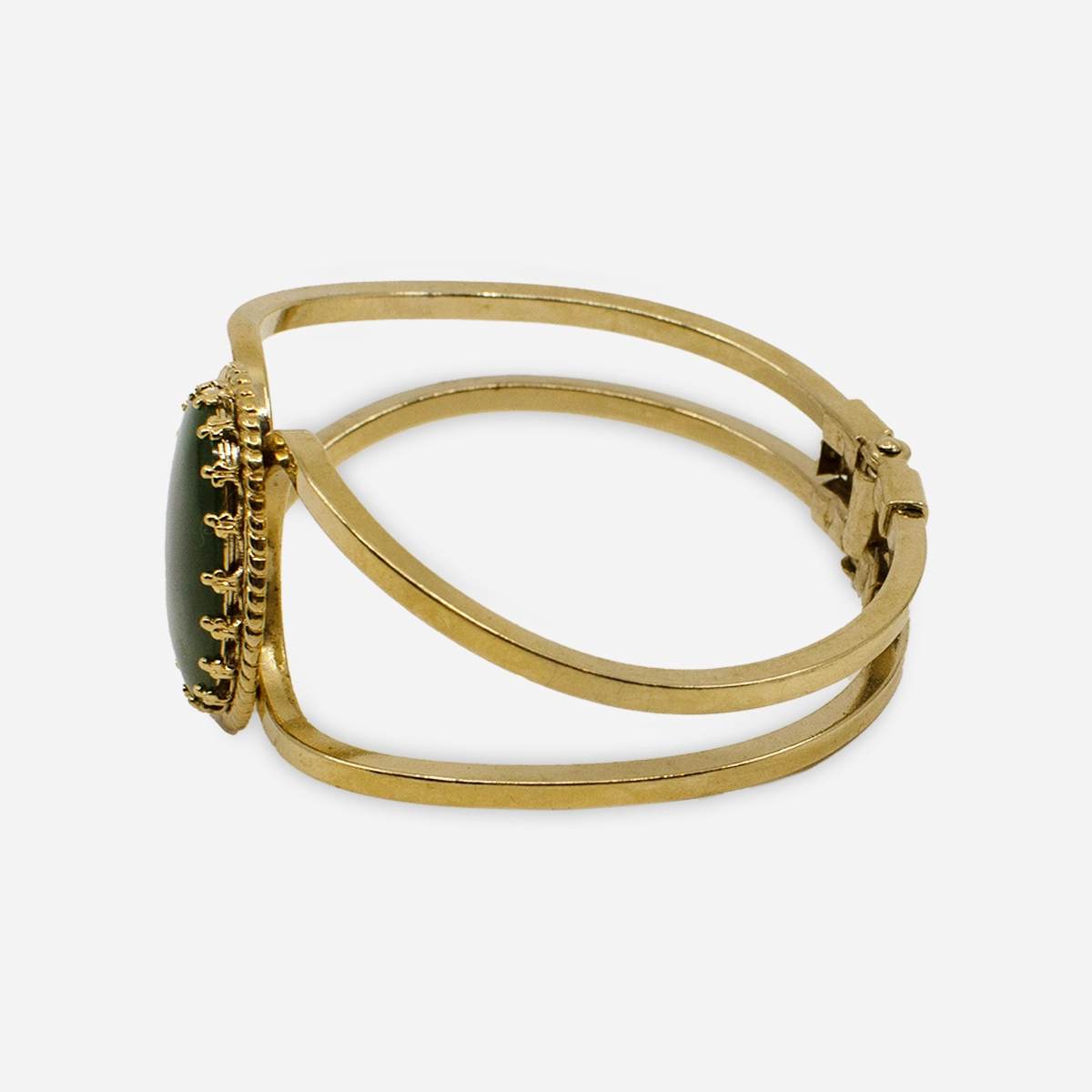 Gold openwork clamper bracelet