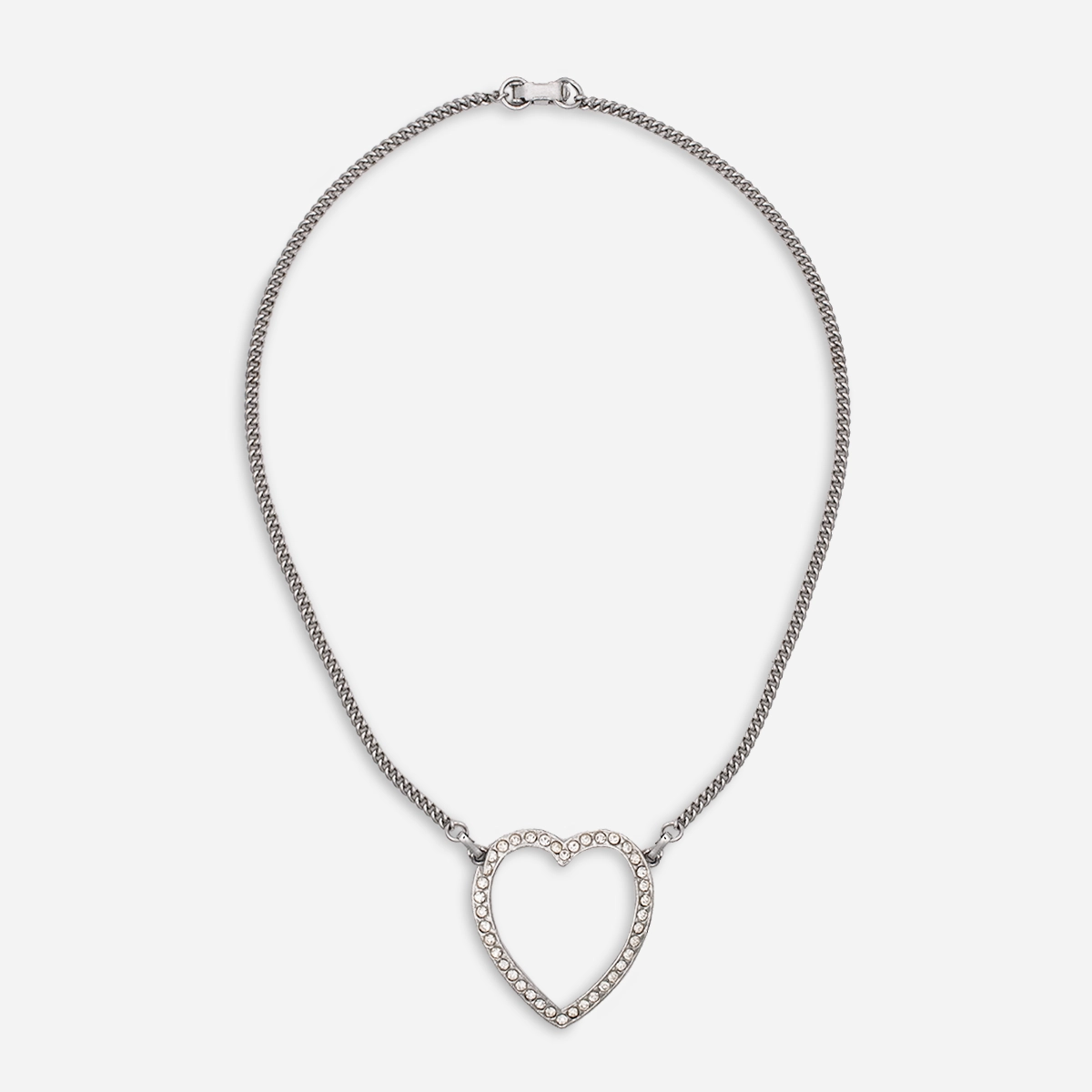 Open heart pendant necklace