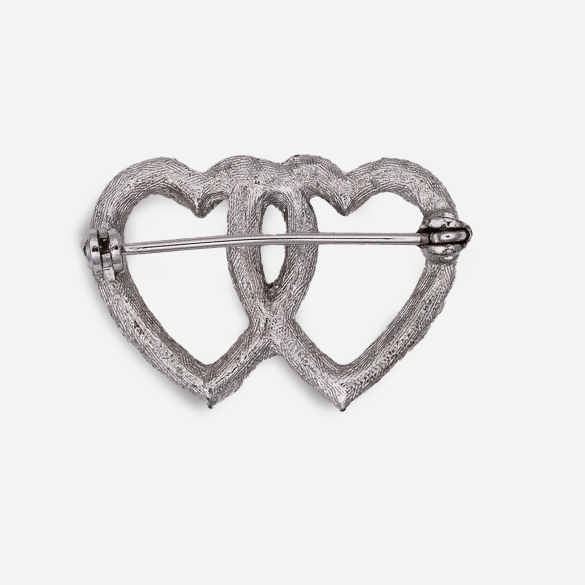 valentines day silver brooch