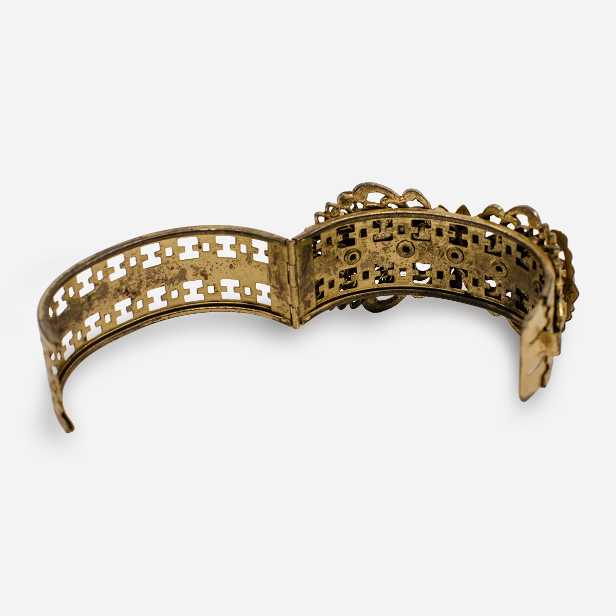 vintage gold clamper bracelet