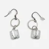 vintage silver french wire earrings