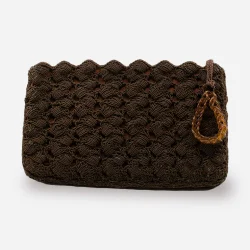 1950s Brown corde handbag