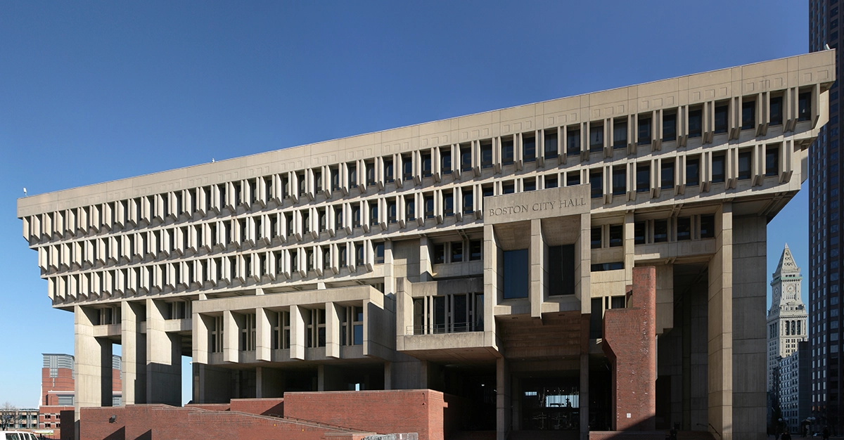 Brutalist architecture Boston City Hall