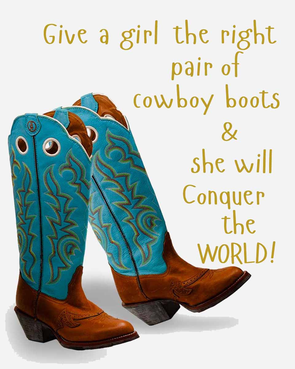 vintage Turquoise cowboy boots