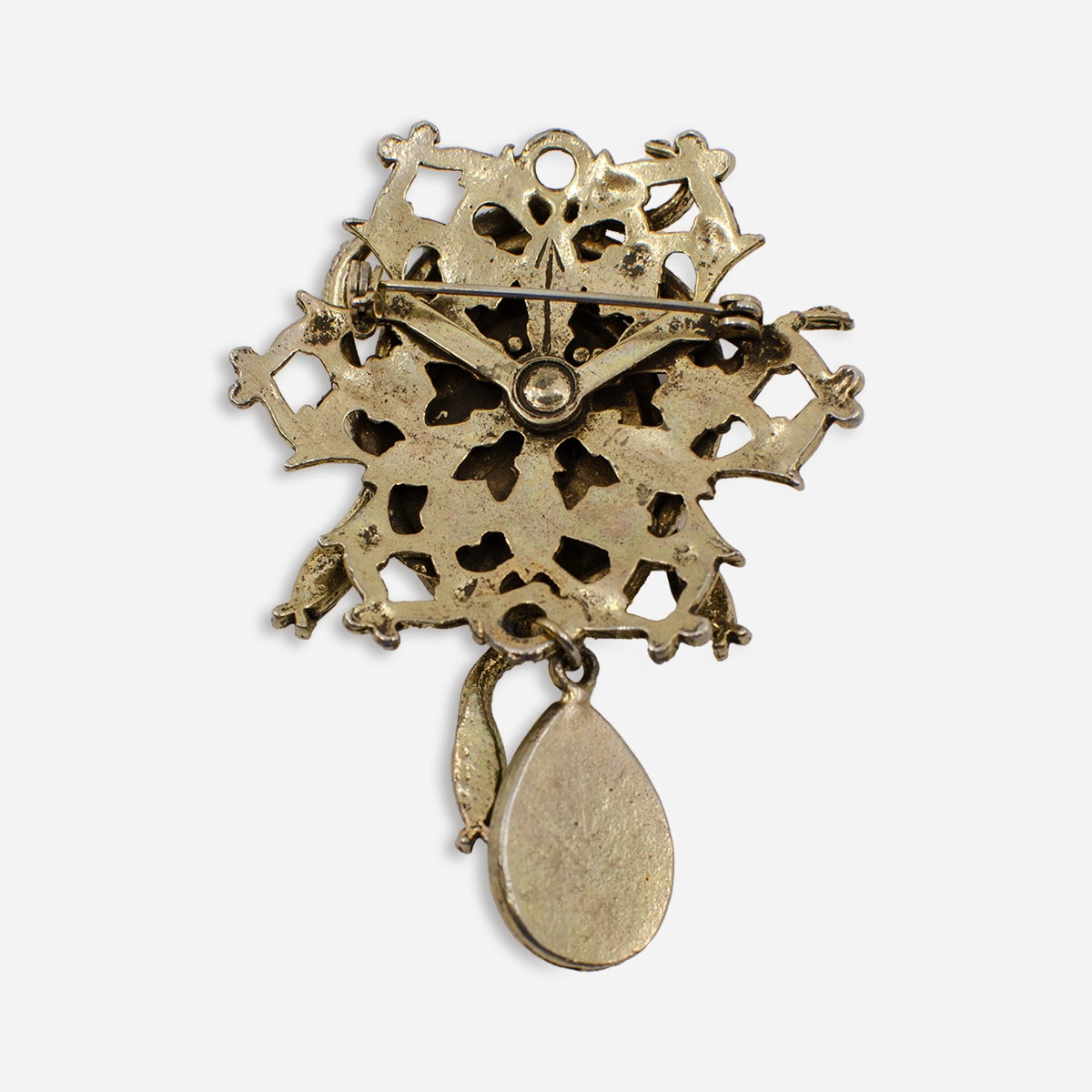 reverse of Green snake pendant brooch