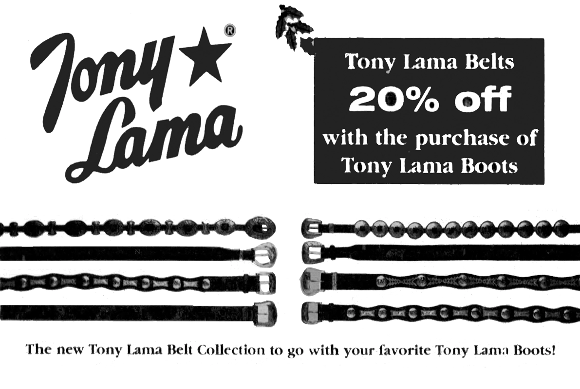 Tomy Lama belt ad 1994
