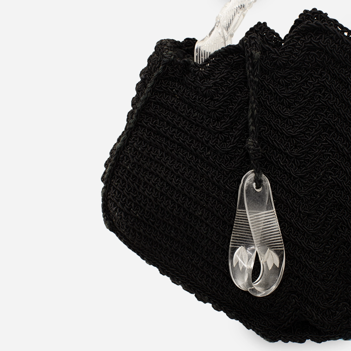 Vintage black corde bag