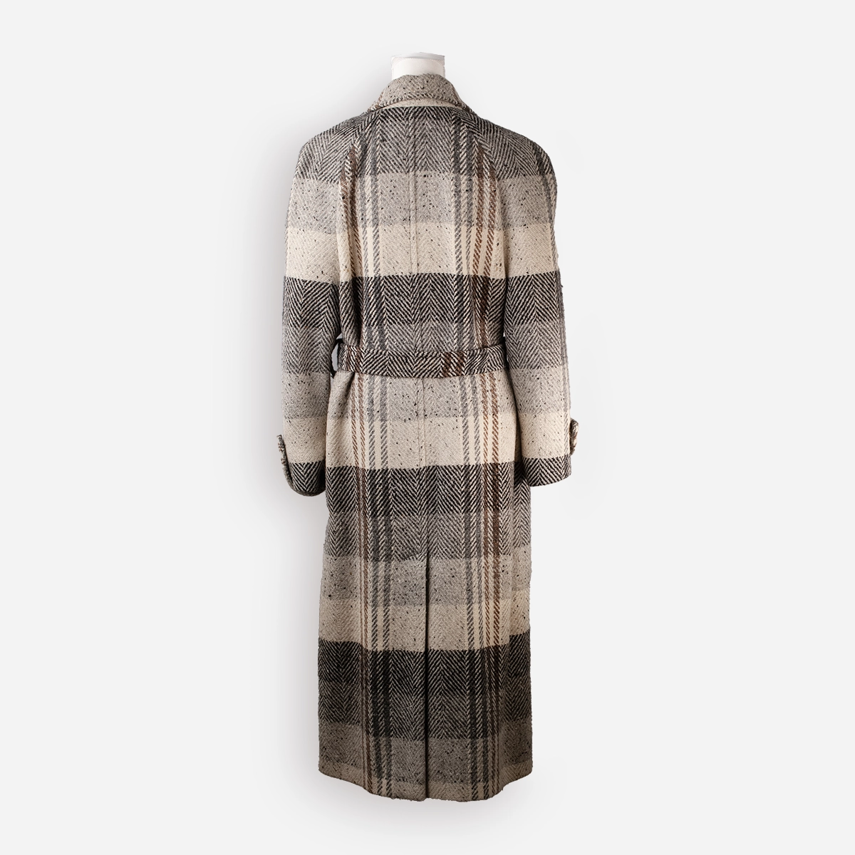 Vintage plaid wool coat