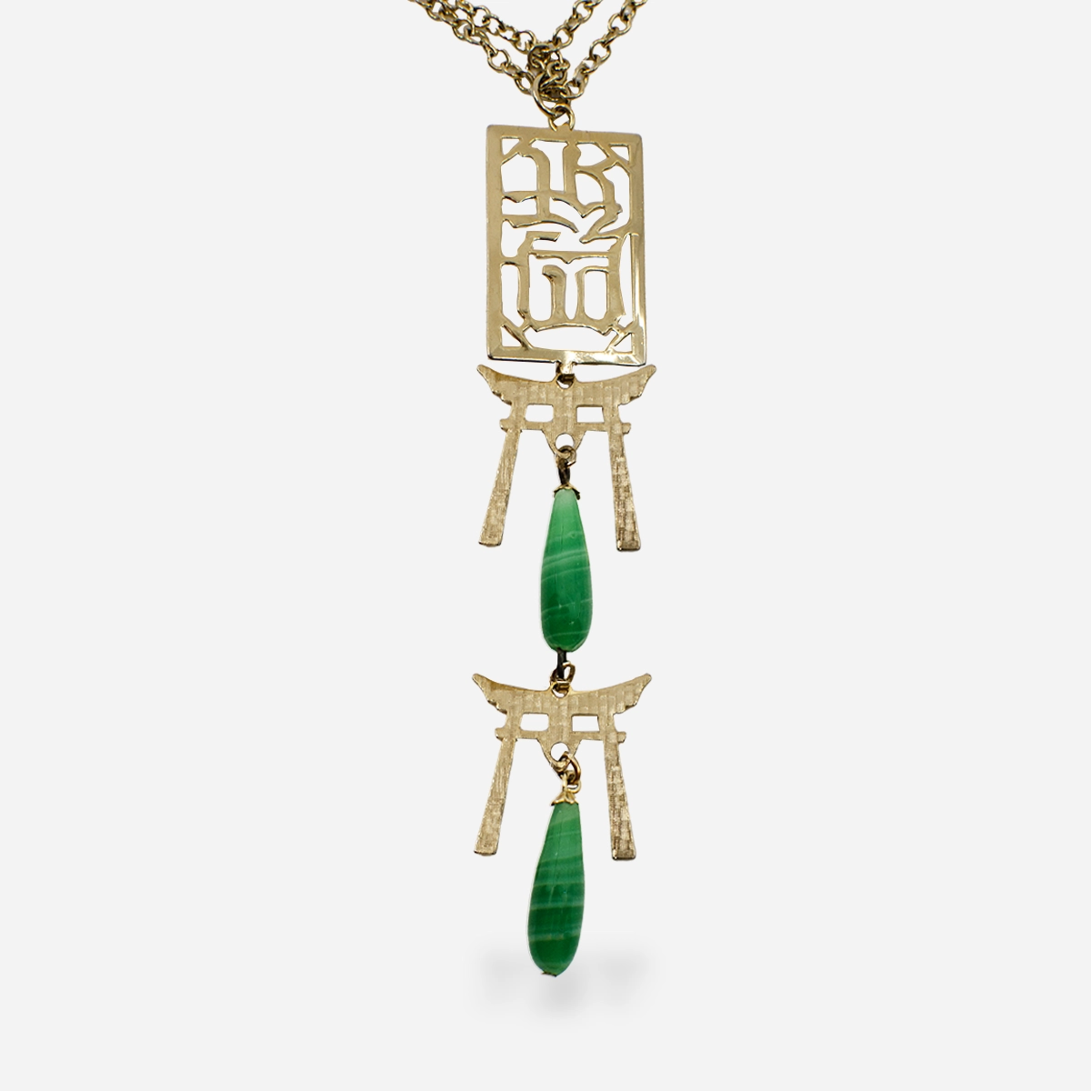 vintage Gold asian pendant