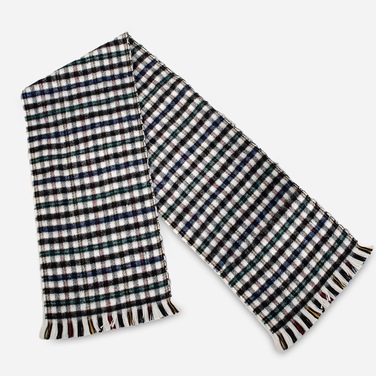 vintage plaid muffler scarf