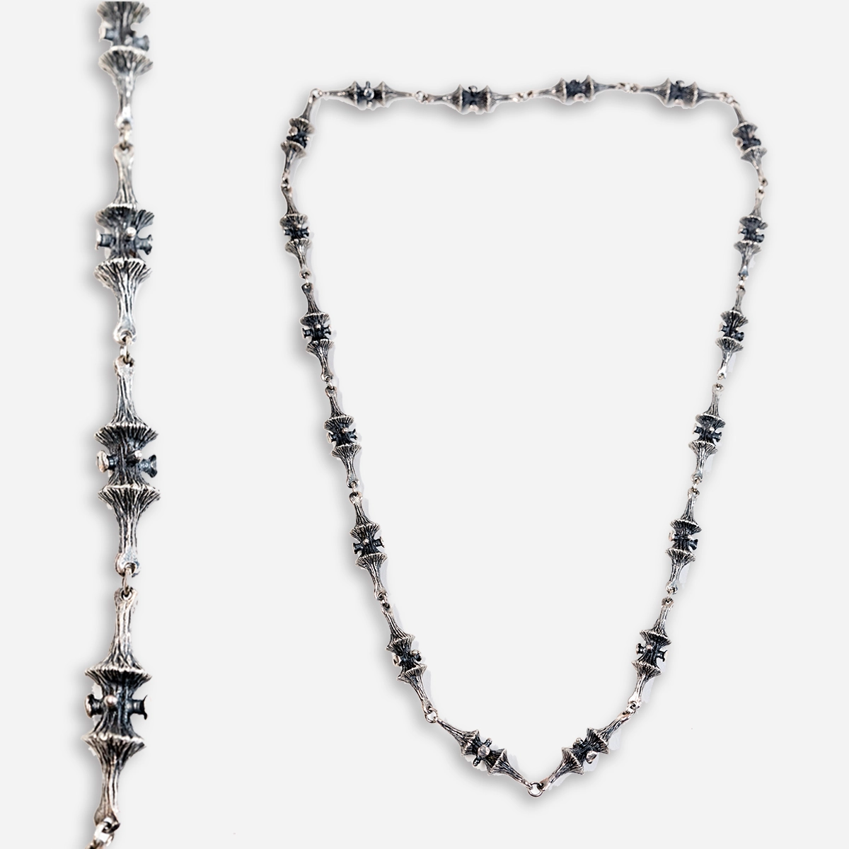 vintage robert larin pewter necklace