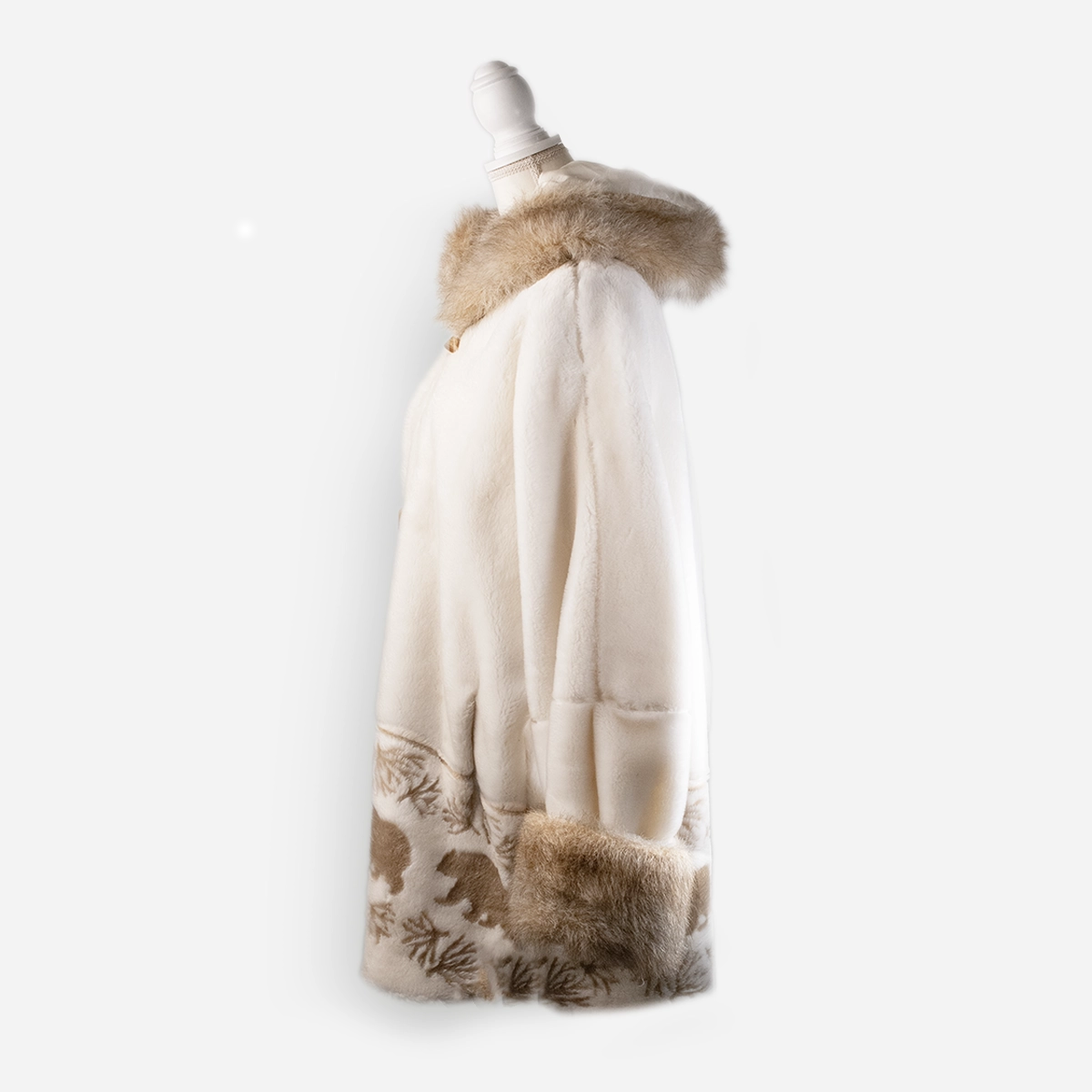 womans vintage fake fur coat