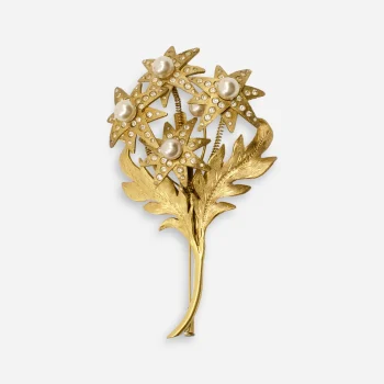 1940s Gold trembler brooch