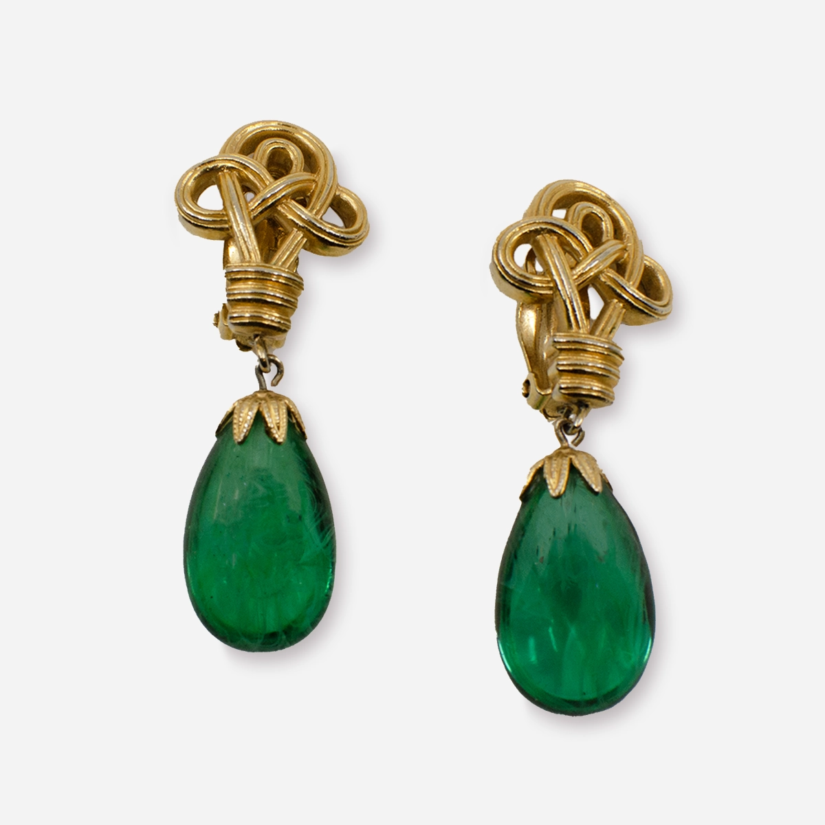 1950s Trifari Gold earrings