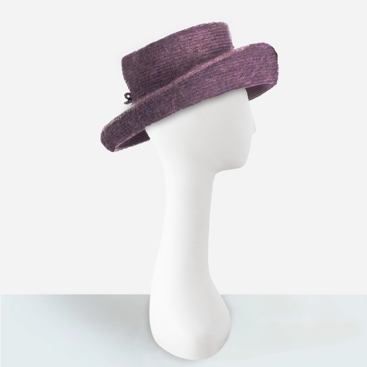 Gabriela Ligenza Purple Hat, Knit & Horsehair