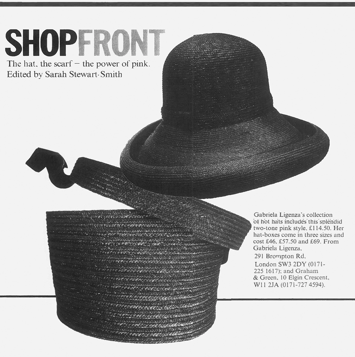 Gabriela Ligenza hat hatbox ad 1995