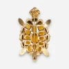 Gold turtle brooch, open rhinestone setting Gold turtle brooch, open rhinestone setting